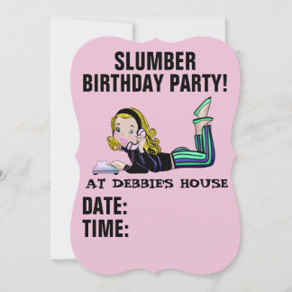 RETRO-MÄDCHENEINLAGEN EINLADUNG