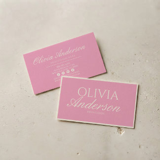 Retro Mädchenhaft Rosa Luxus Vintage Altes Geld Lu Visitenkarte