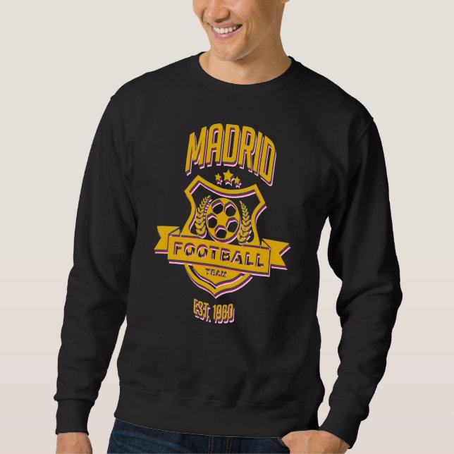 Retro Madrid Spanien Gameday Sport Real Soccer Fan Sweatshirt (Vorderseite)