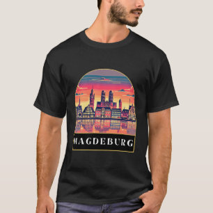 Retro Magdeburg Skyline T-Shirt
