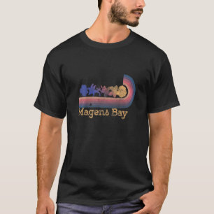 Retro Magens Bay Tropical Blume 80er Jahre Stil Su T-Shirt