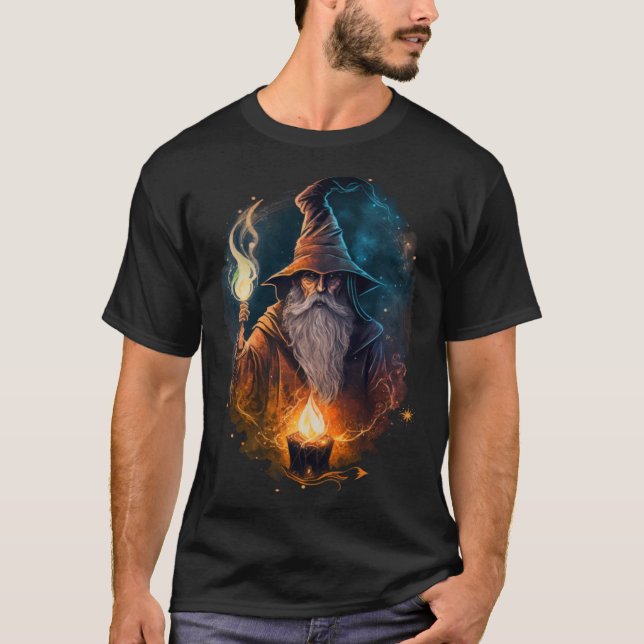 Retro Magical Wizard Fantasy 16 T-Shirt (Vorderseite)
