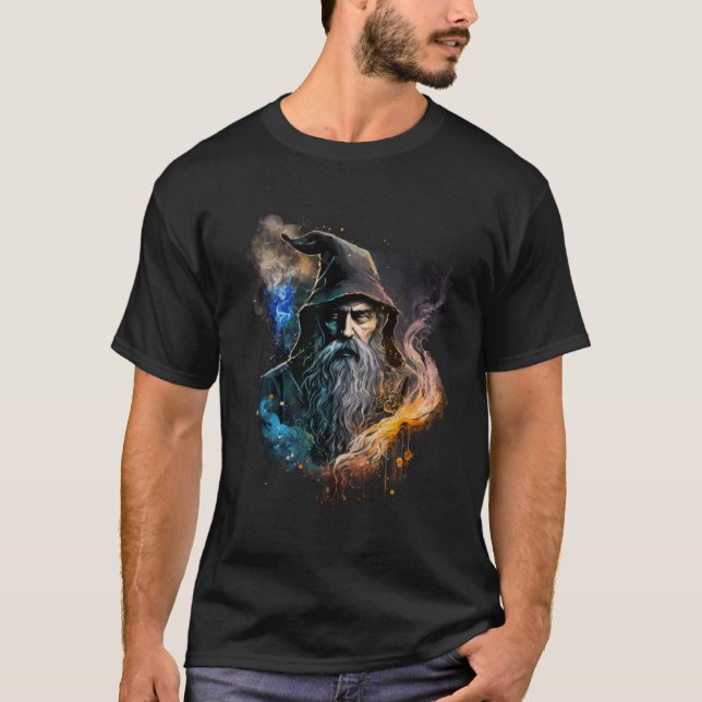 Retro Magical Wizard Fantasy 17 T-Shirt (Vorderseite)