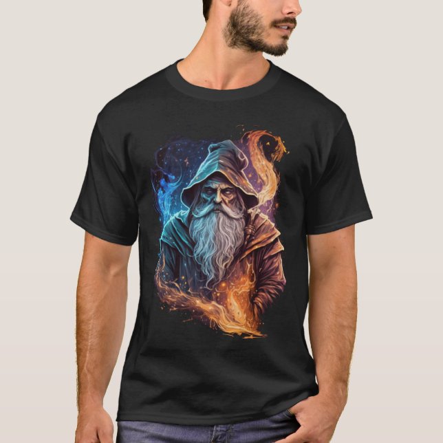 Retro Magical Wizard Fantasy 24 T-Shirt (Vorderseite)