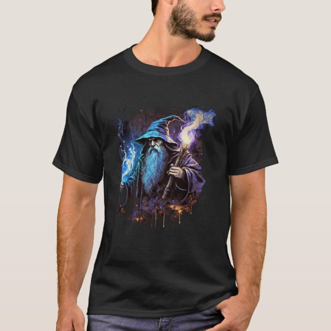 Retro Magical Wizard Fantasy 3 T-Shirt (Vorderseite)