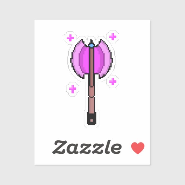 Retro Magisches Beil Aufkleber (Blatt)