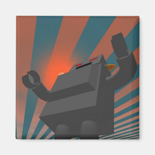 Retro Magnet des Art-Roboter-4