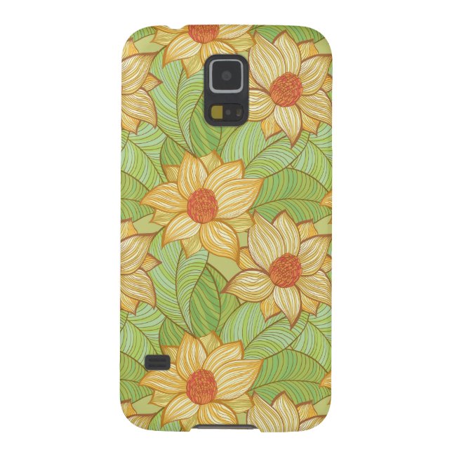 Retro Magnolien-Muster Case-Mate Samsung Galaxy Hülle (Rückseite)