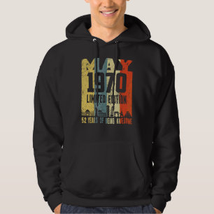 Retro Mai 1970 52. Geburtstag Hoodie