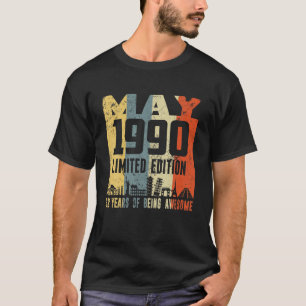 Retro Mai 1990 Lustig 32. Geburtstag T-Shirt