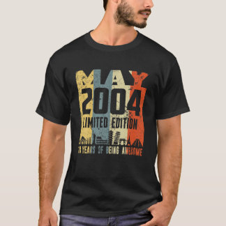 Retro Mai 2004 Funny 18. Geburtstag T-Shirt