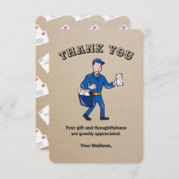 Retro Mailman Personalisiert Dankeschön Karte