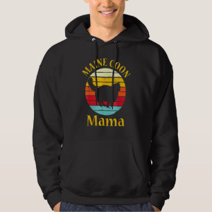Retro Maine Coon Cat Mama Hausbesitzer Hoodie