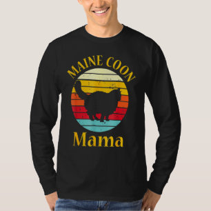 Retro Maine Coon Cat Mama Hausbesitzer T-Shirt