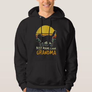 Retro Maine Coon Cat Pet Eigentümer Mama Vintag Hoodie