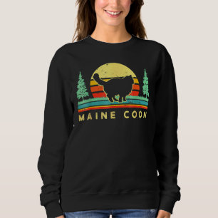 Retro Maine Coon Cat Vintag Cat Mama Sweatshirt