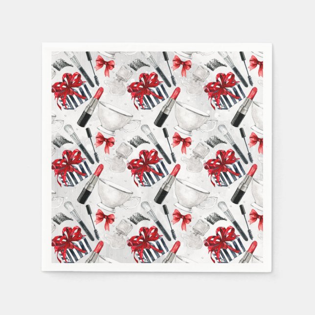 Retro Make up Girendy Colorful Serviette (Vorderseite)