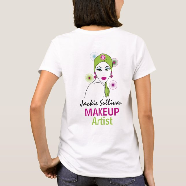 Retro Makeup Artist T-Shirt (Rückseite)