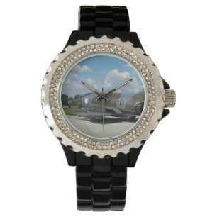 Retro Malerei deutscher Phantomluftwaffe F 4F Armbanduhr