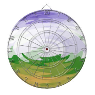 Retro Malerei Wellen Kunst Dartscheibe