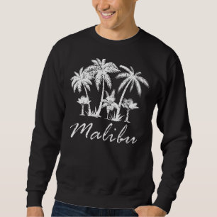 Retro Malibu CA California Malibu Souvenir Palm Tr Sweatshirt