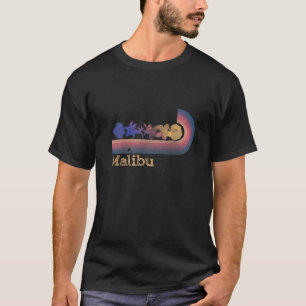 Retro Malibu California Tropical Blume 80er Jahre T-Shirt