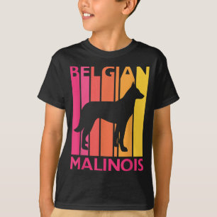 Retro Malinois Geschenk für Hund Lover Vintag belg T-Shirt