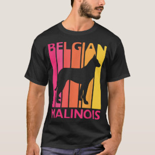 Retro Malinois Geschenk für Hund Lover Vintag belg T-Shirt