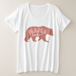 Retro Mama Bear Große Größe T-Shirt