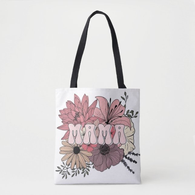Retro Mama Blumenhemd - Groovy 70er Muttertag  (Vorderseite)