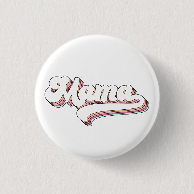 Retro Mama Button (Vorderseite)