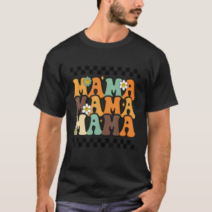 Retro Mama Colors Text Pastel Muttertag Sunflo T-Shirt