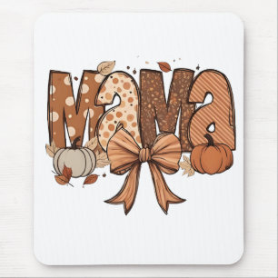 Retro Mama Coquette Bow Herbst Erntedank Mousepad