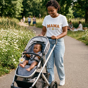 Retro Mama Est 2026 Gänseblümchen T-Shirt
