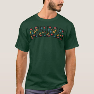 Retro-MAMA farbenfrohes 70er-Punkte-Design lustig T-Shirt
