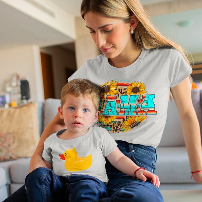 Retro Mama Floral Graphic Lässig T-Shirt (Von Creator hochgeladen)