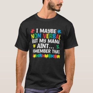 Retro Mama Mutterliebe Nicht Verbal Autistisch Aut T-Shirt