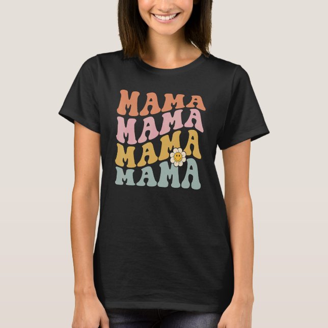 Retro Mama Niedlich Mama für Junge Mutter T-Shirt (Vorderseite)