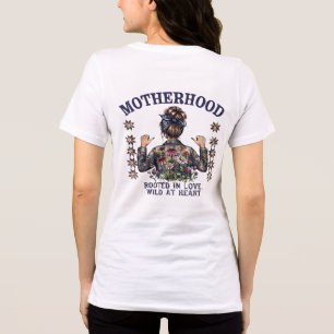 Retro-Mama-Shirt mit Druck auf dem Rücken – Unorde Tri-Blend Shirt