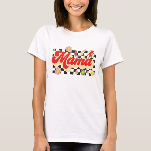 Retro Mama Worart T-Shirt (Vorderseite)