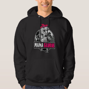 Retro Mamasaurus Rex Dinosaur Mama Saurus Family m Hoodie