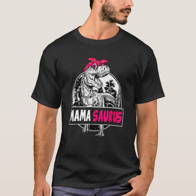 Retro Mamasaurus Rex Dinosaur Mama Saurus Family m T-Shirt (Vorderseite)
