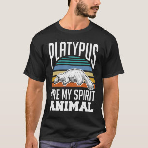 Retro Mammal Spirit Animal Platypus T-Shirt