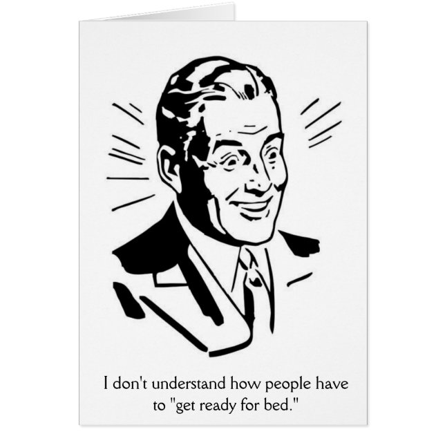 Retro Man - immer bereit für Bett, (Vorne)