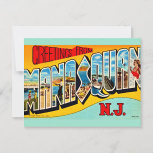 Retro Manasquan NJ Postkarte