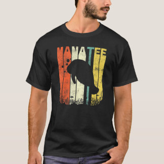 Retro-Manati-Ozean-Geschenk für Vintage-Tierliebha T-Shirt