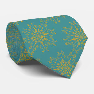 Retro Mandala Aquamarin Neck Tie Krawatte