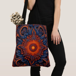 Retro Mandala Art Tote Bag - Stilvoll & funktionel