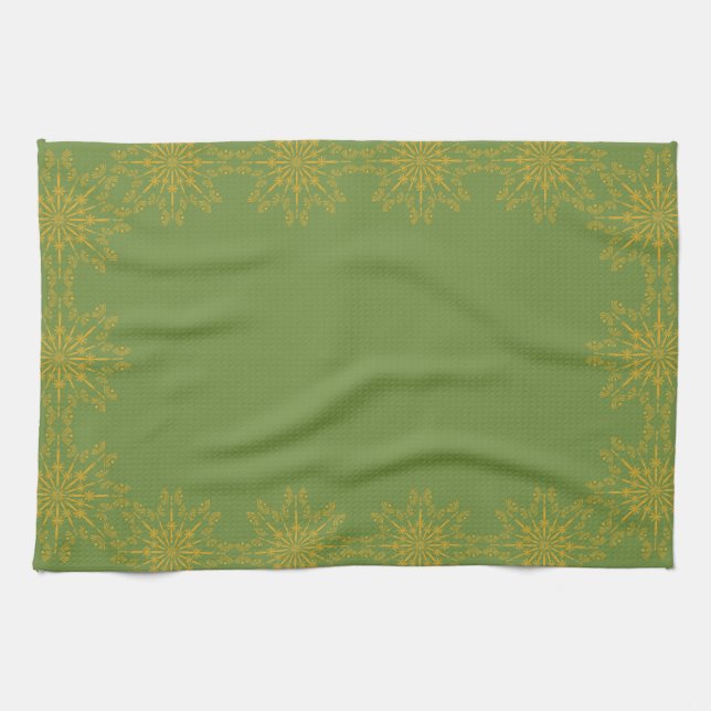 Retro Mandala Avocado Küchentuch (Horizontal)