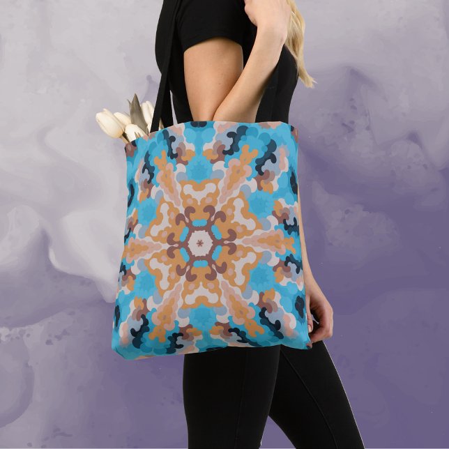 Retro Mandala Blue und Orange (Von Creator hochgeladen)